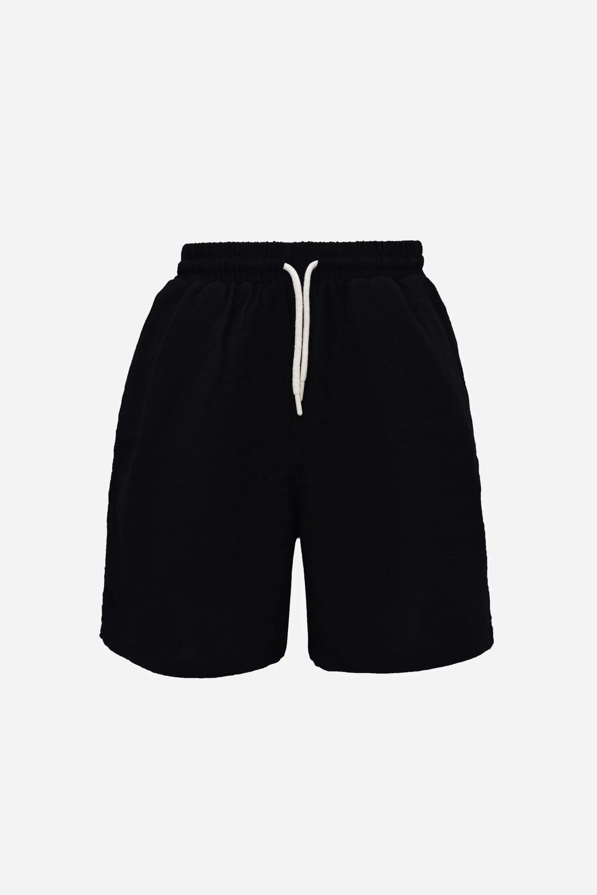 Siyah Oversize Müslin Şort