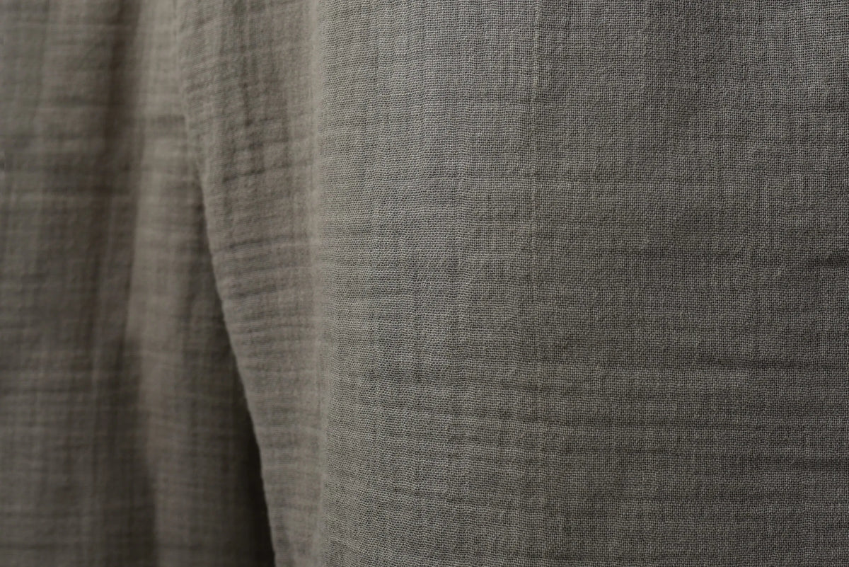 Haki Oversize Müslin Şort
